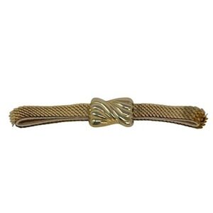 Vintage Women's 70's Glam Gold Serpentine Fish Scale Snake Stretch Belt